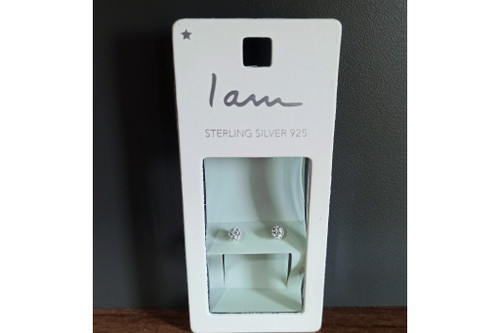 گوشواره میخی روکش نگین نقره عیار ۹۲۵