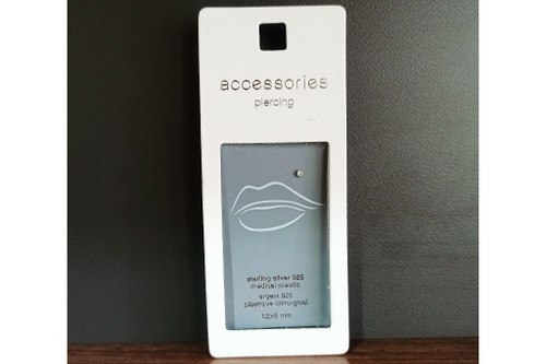 پیرسینگ لب نقره عیار ۹۲۵ - ضدحساسیت